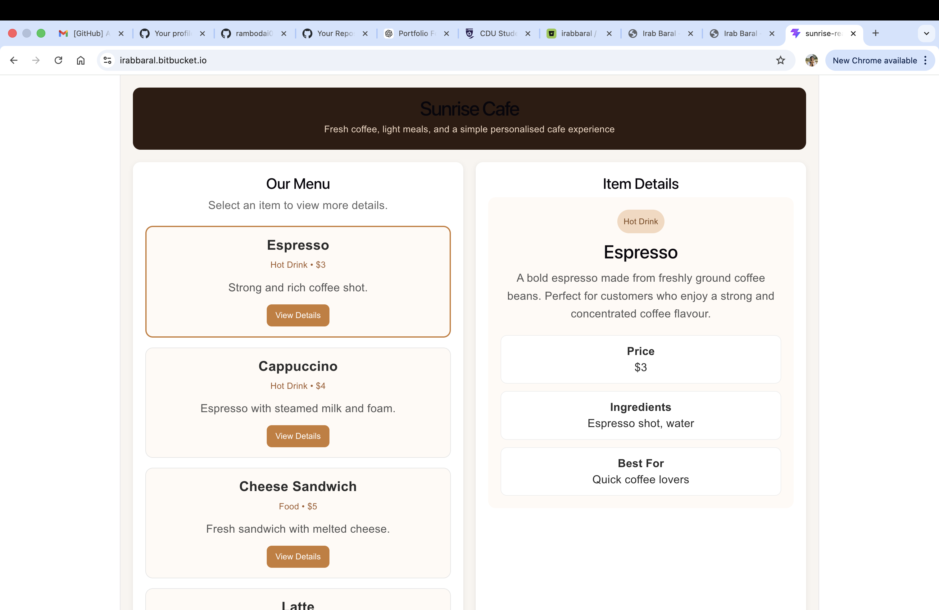 Navigation Menu Website